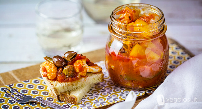 Antipasto piemontese o giardiniera di verdure