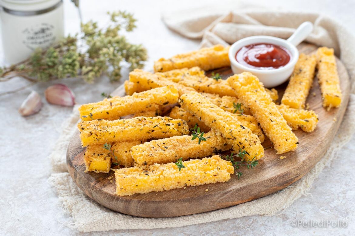 Bastoncini di polenta al forno