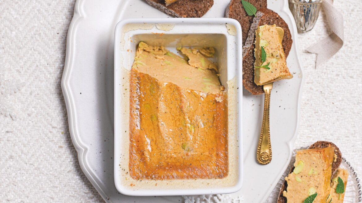 Ricetta della terrina di ceci e edamame con gelatina al curry