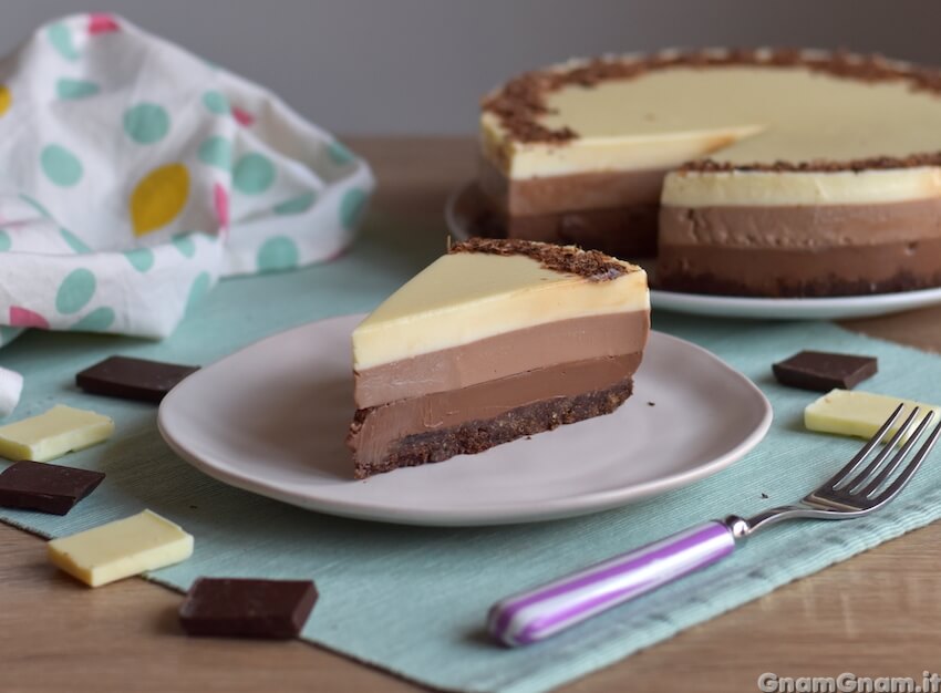 Torta ai tre cioccolati