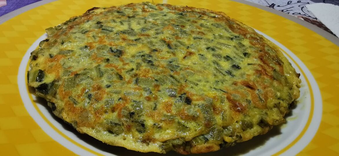 Frittata con coste di cavolo nero