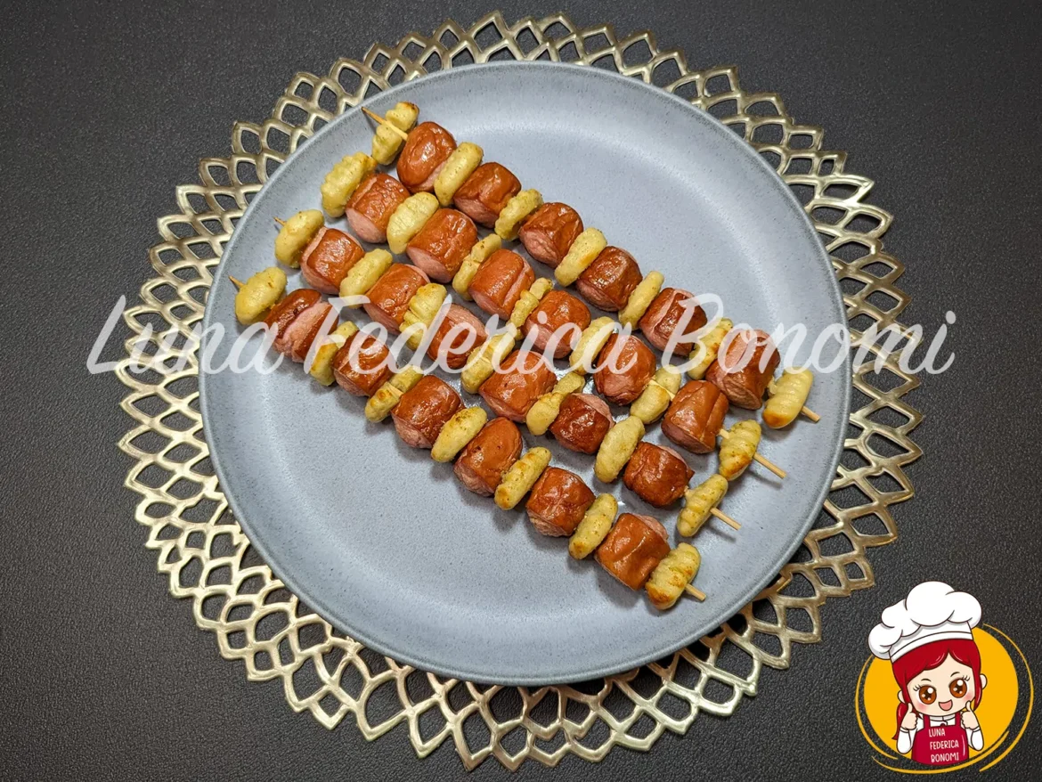 Spiedini di gnocchi in friggitrice ad aria