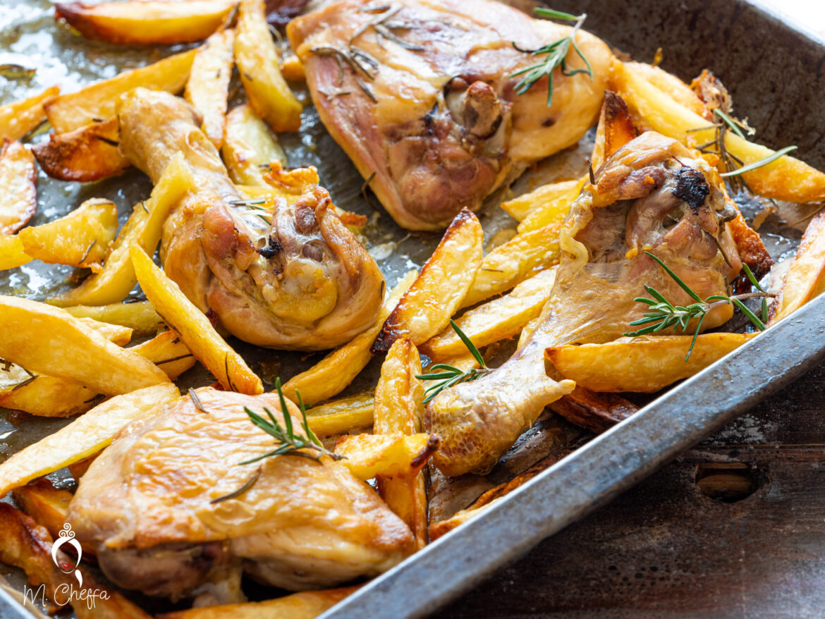 Pollo al forno con patate