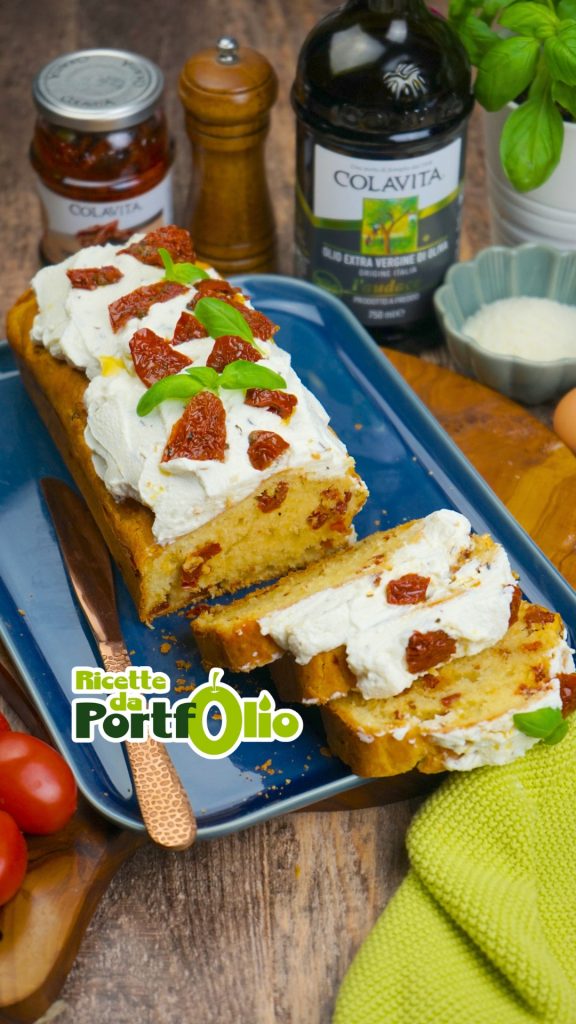 Plumcake ai pomodori secchi con impasto all’olio extra vergine di oliva