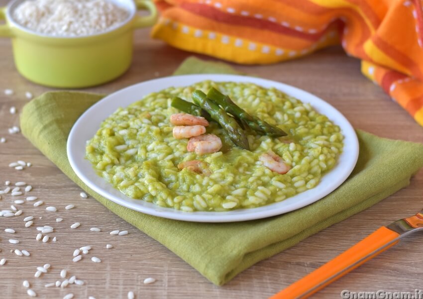 Risotto asparagi e gamberetti