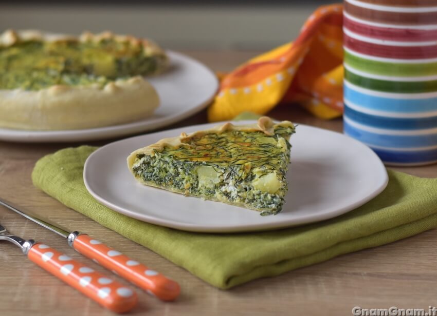 Torta salata con agretti