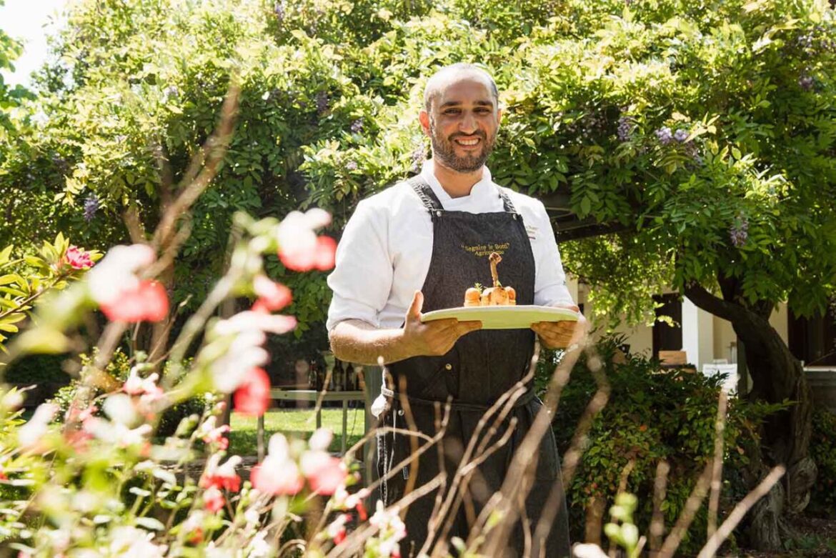 Funghi con zucca e ceci, ricetta dell’agriturismo in Guida Michelin